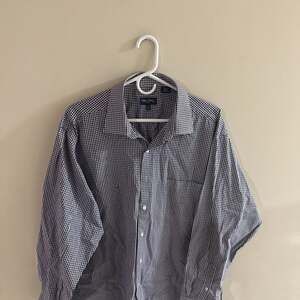 Sean John Men's Blue Gingham Button-Up Shirt, Long Sleeve, XXL